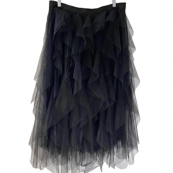 1 LEFT! ❤️ Black Tulle Layered Boho Ballet Skirt - Picture 4 of 5
